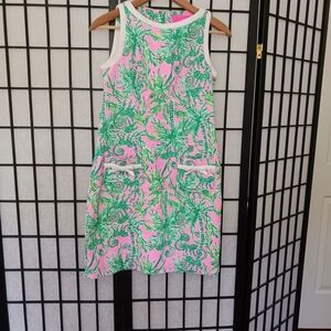 Lilly Pulitzer Pink and Green Tropical Dress